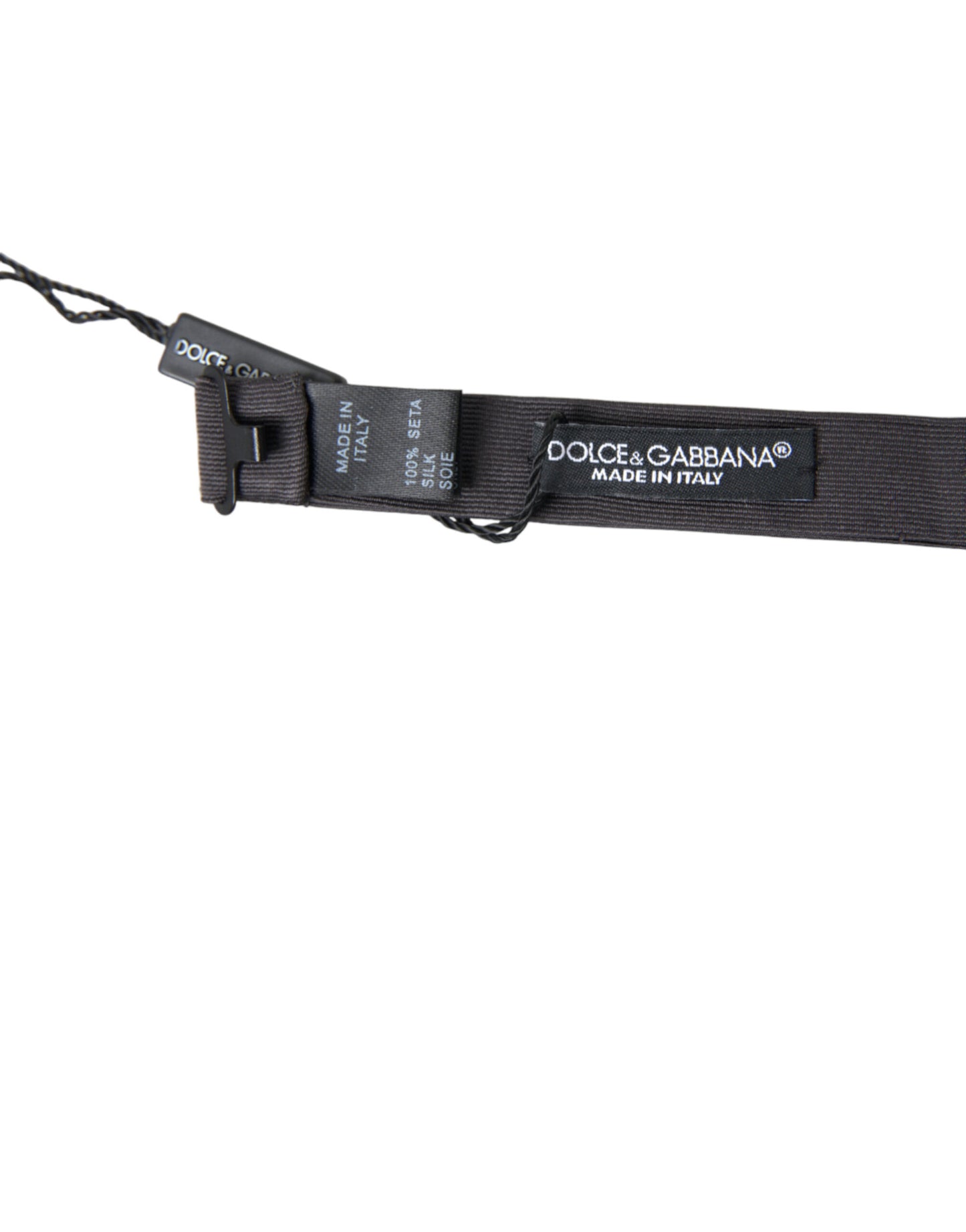 Elegante pajarita de seda gris oscuro