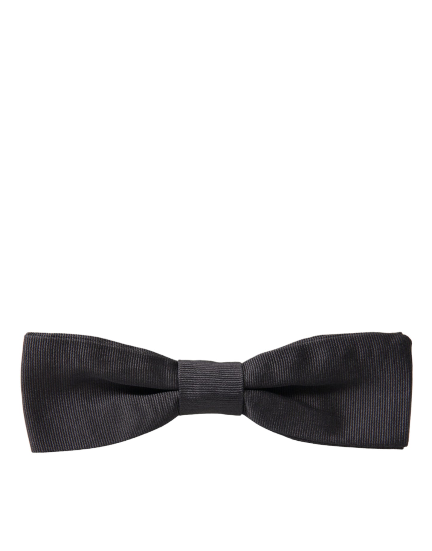 Elegante pajarita de seda gris oscuro