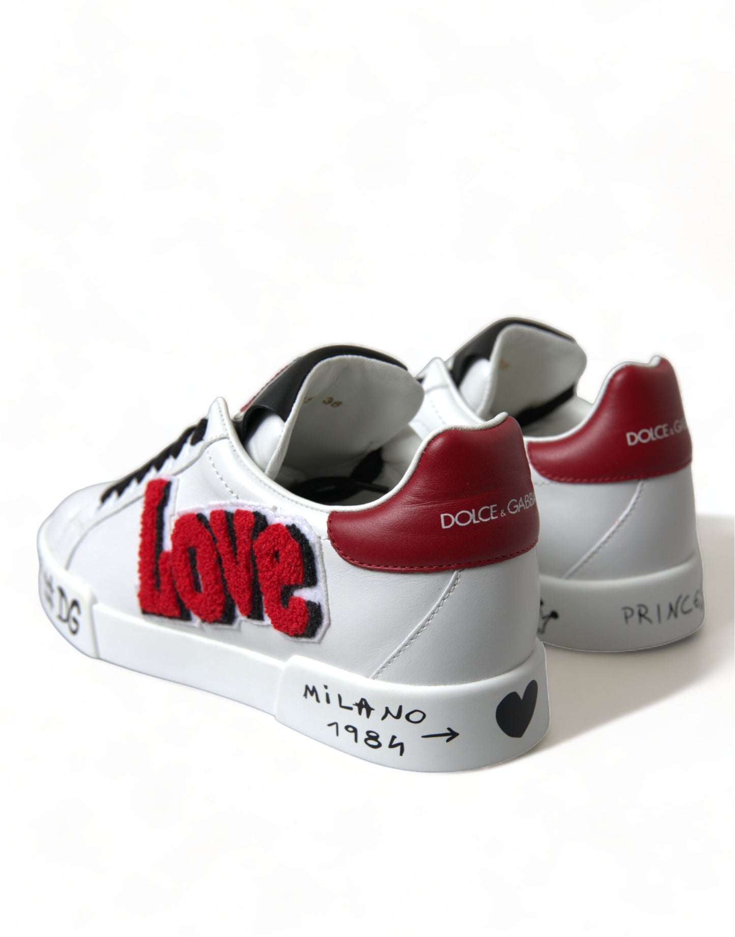 Zapatillas elegantes de piel Portofino en color blanco