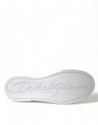 Zapatillas elegantes de piel Portofino en color blanco