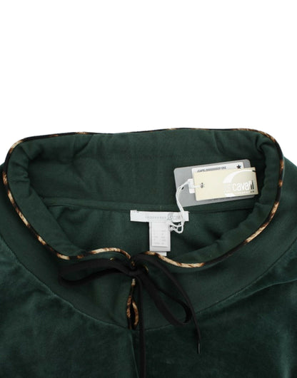 Elegante suéter verde con detalle de diamantes de imitación