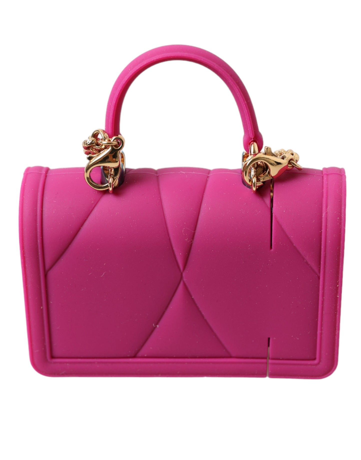 Estuche elegante de silicona acolchada para AirPods - Rosa y dorado