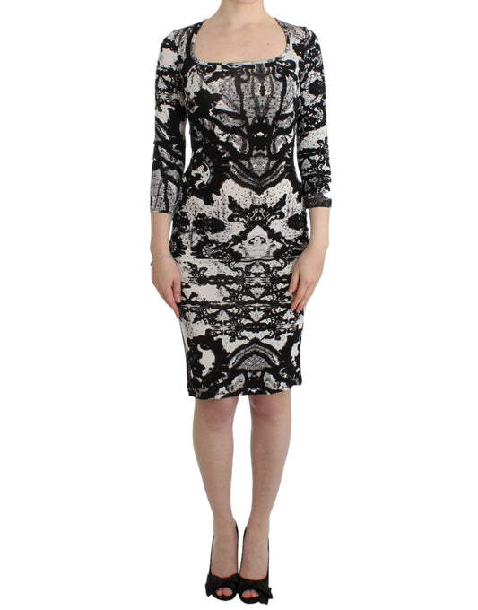 Elegante vestido tubo de jersey estampado