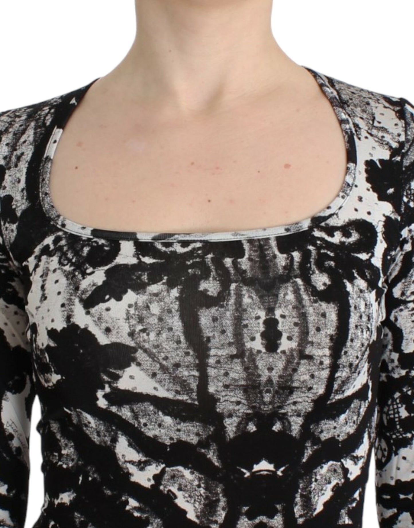 Elegante vestido tubo de jersey estampado