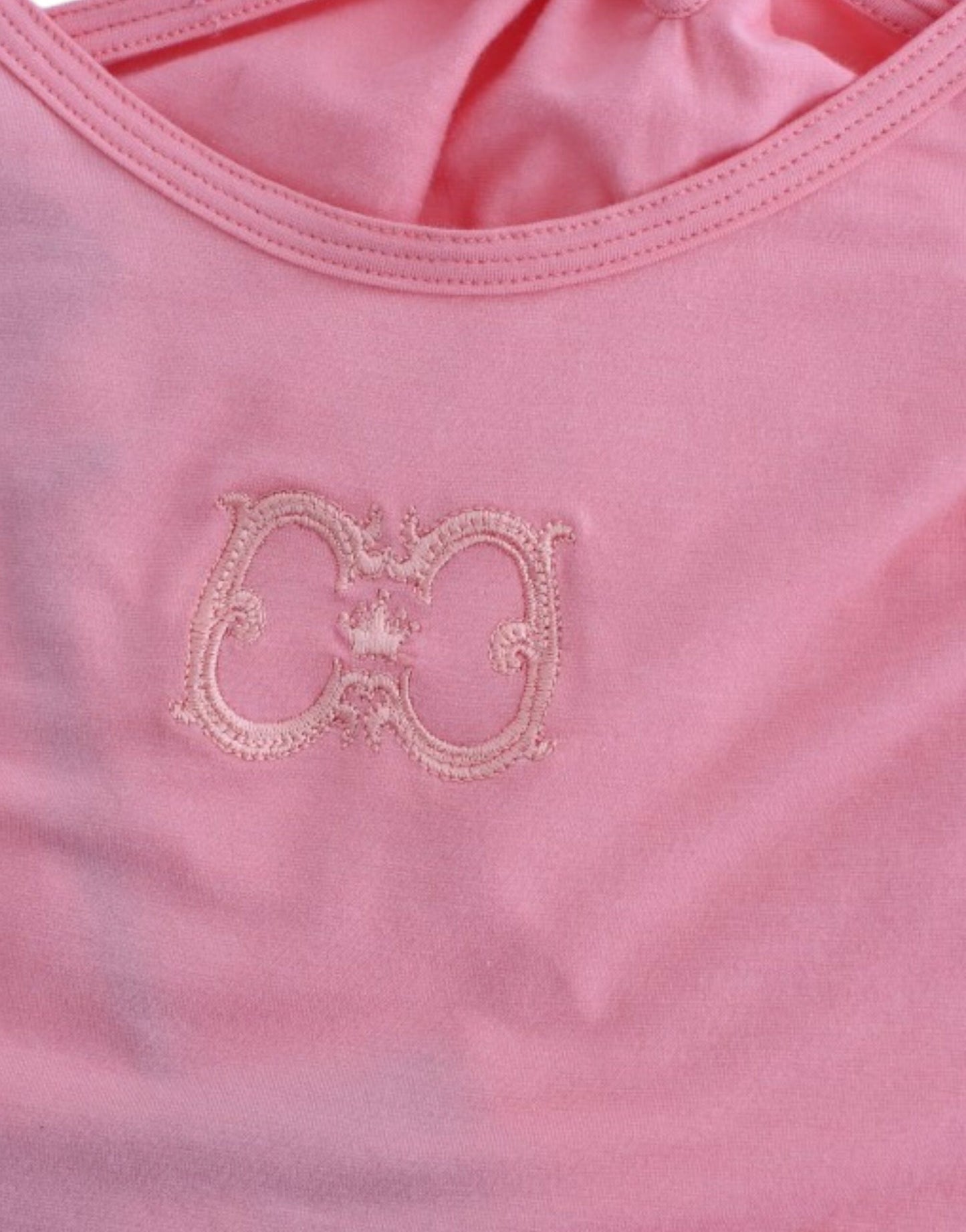 Camiseta sin mangas elegante de mezcla de algodón rosa