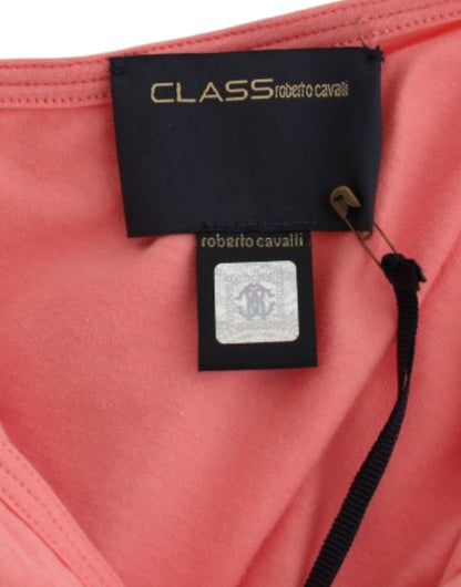 Camiseta sin mangas elegante de mezcla de algodón rosa