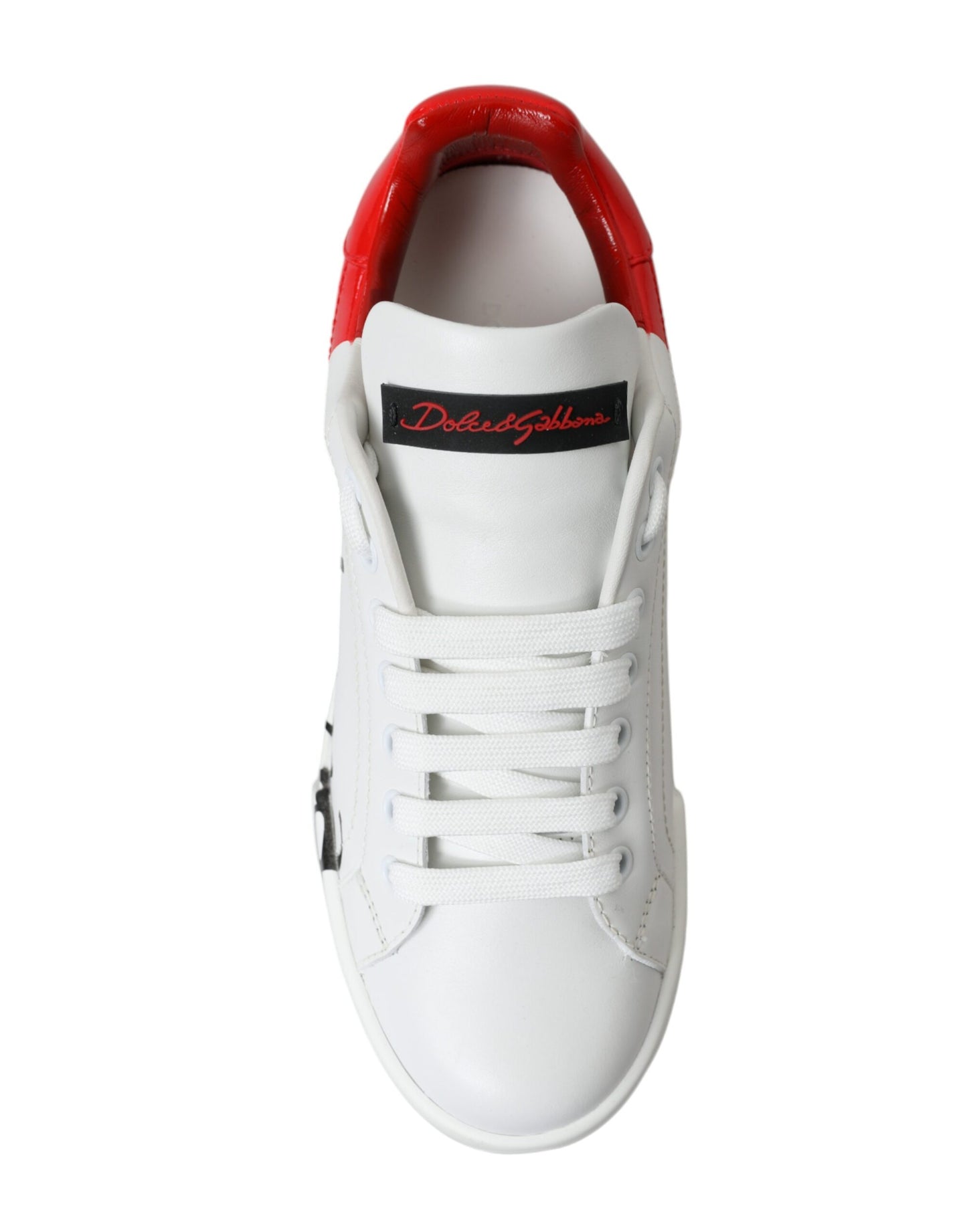 Elegantes zapatillas Portofino de piel blanca