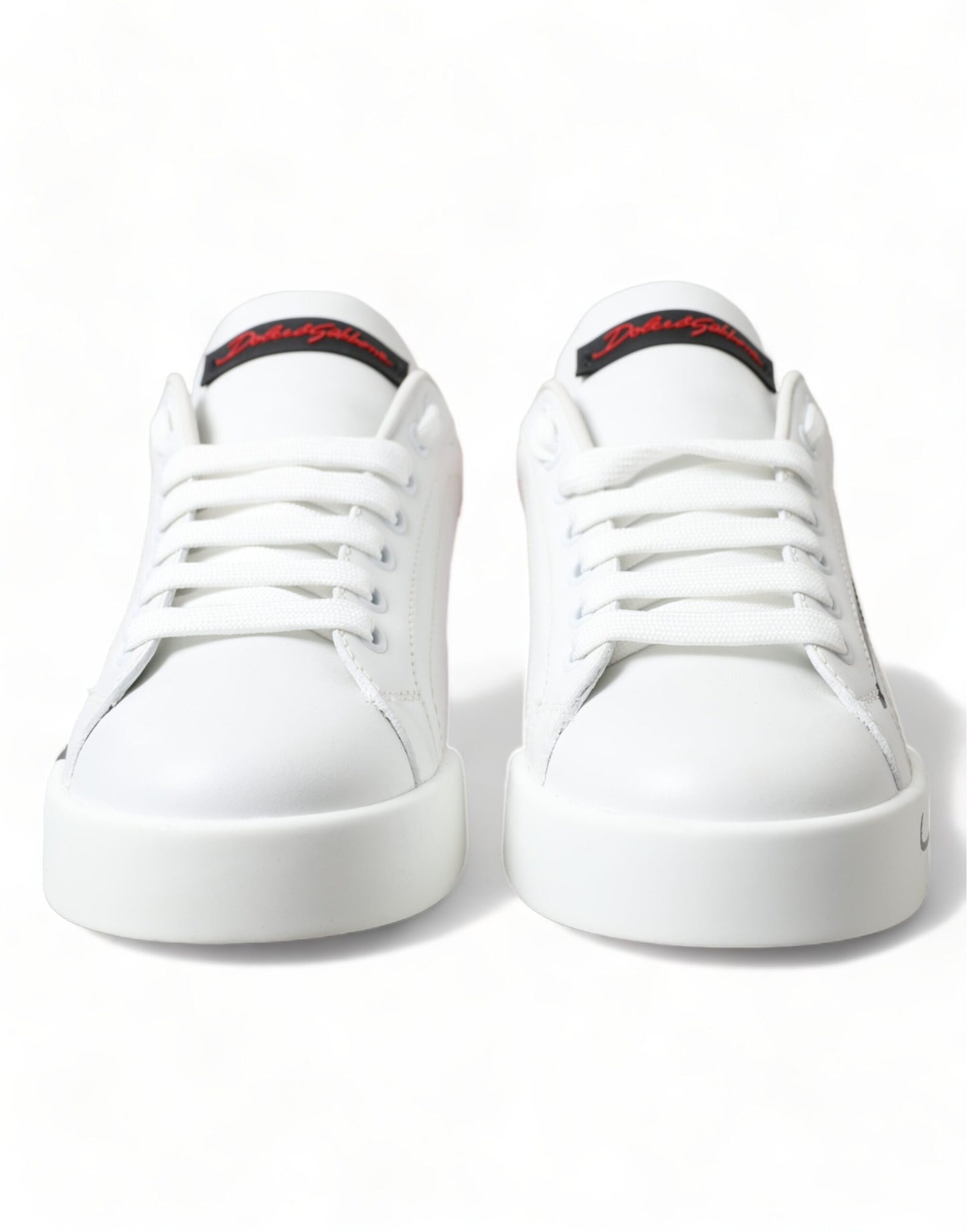 Elegantes zapatillas Portofino de piel blanca