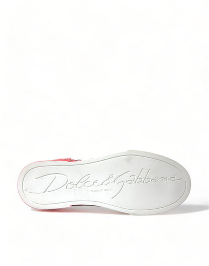 Elegantes zapatillas Portofino de piel blanca