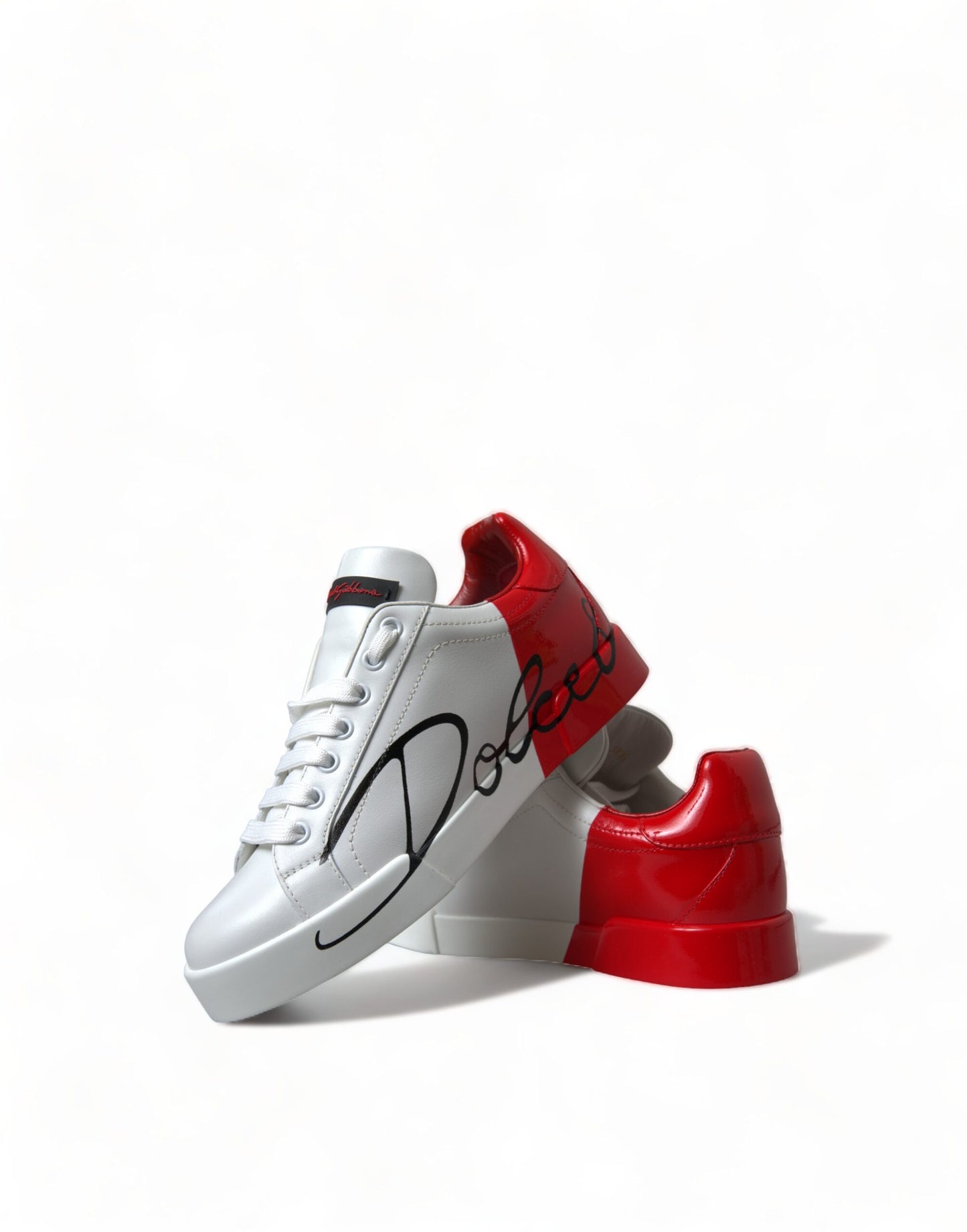 Elegantes zapatillas Portofino de piel blanca