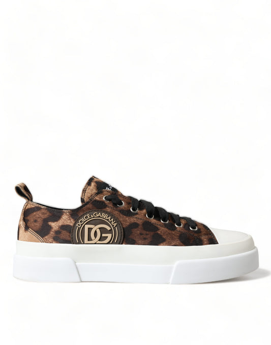 Elegantes zapatillas casuales con estampado de leopardo