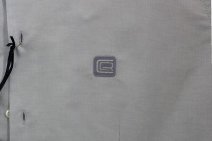 Camisa elegante de algodón italiano azul claro