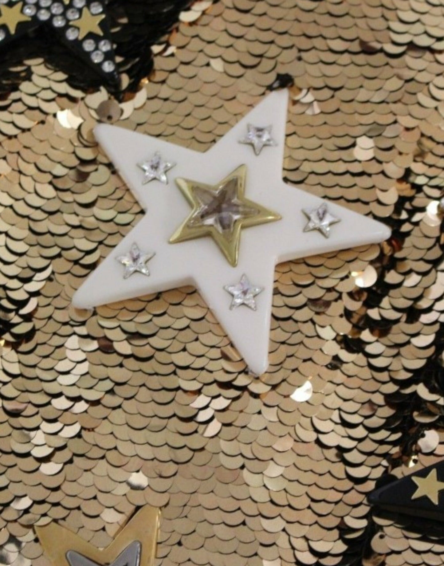 Masterpiece gold sequined crystal swarovski dress