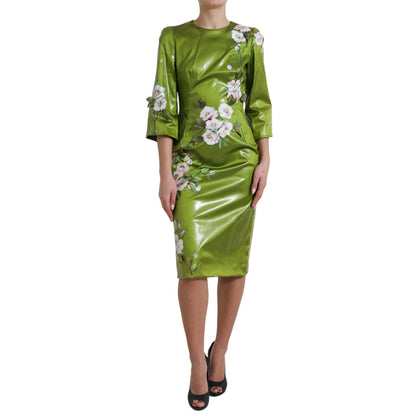 Vestido midi elegante con estampado floral