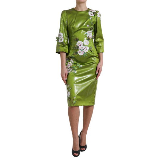 Vestido midi elegante con estampado floral