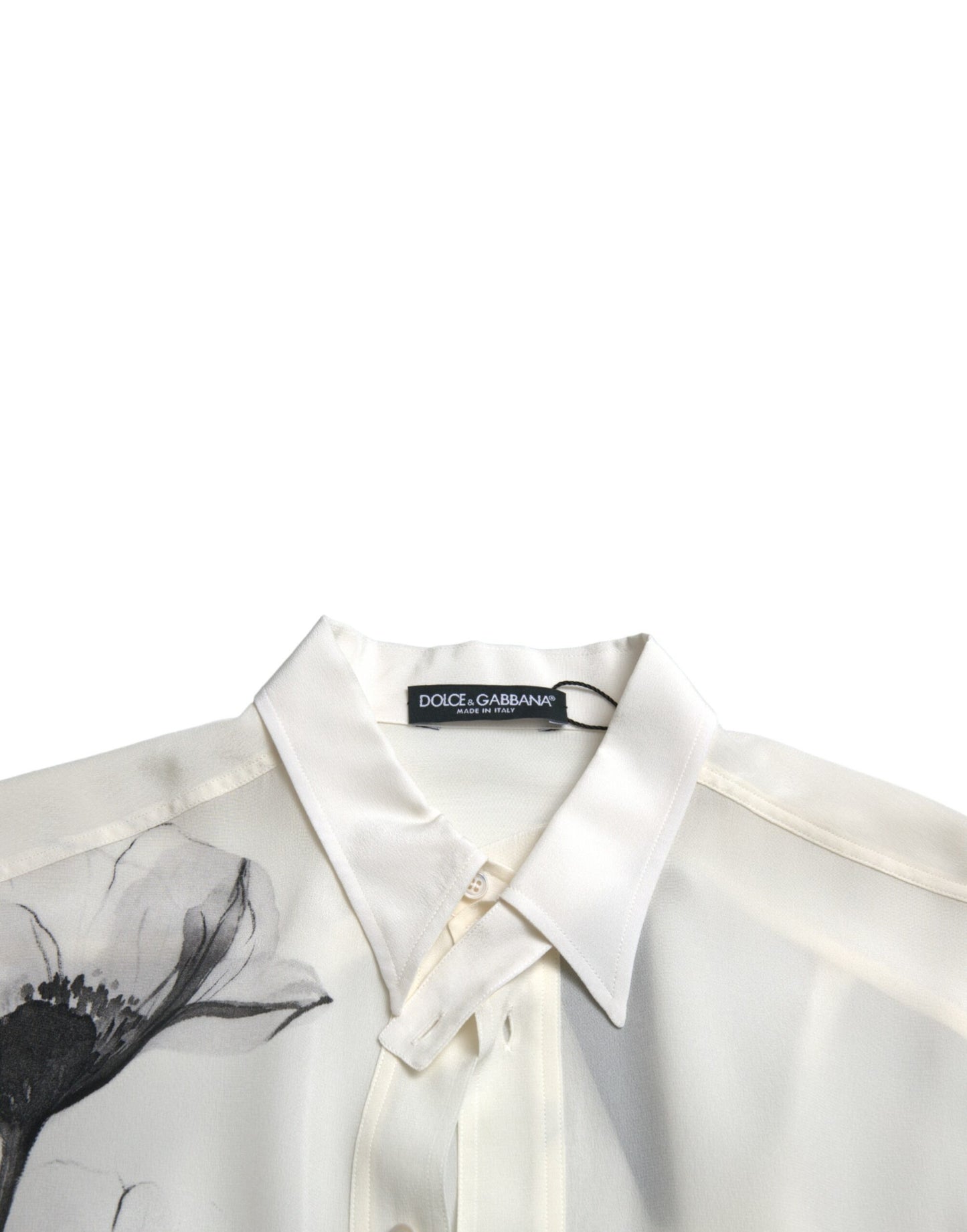 Camisa elegante de seda floral