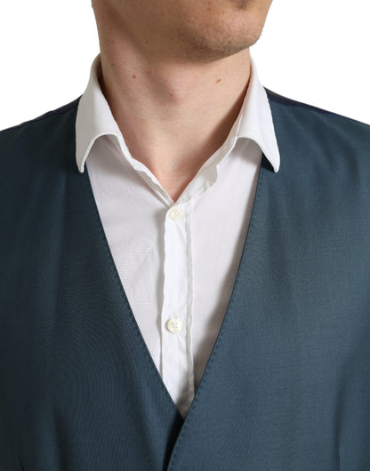 Elegante traje de dos piezas de lana verde martini