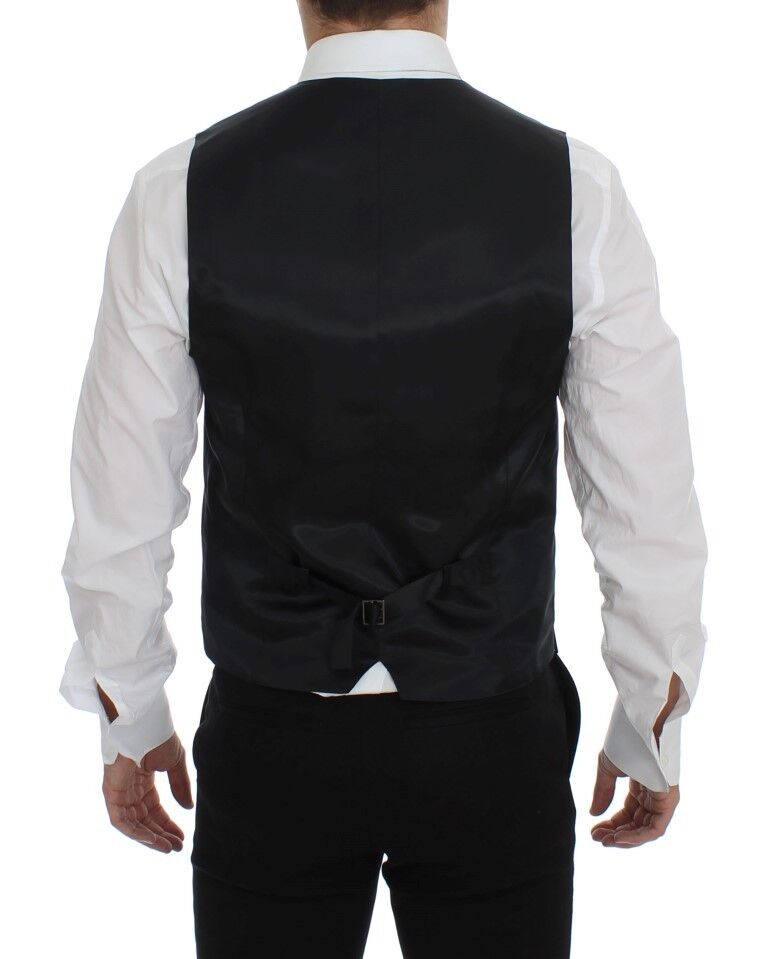 Elegante chaleco de vestir de mezcla de lana gris