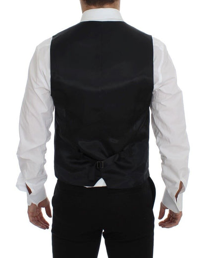 Elegante chaleco de vestir de mezcla de lana gris