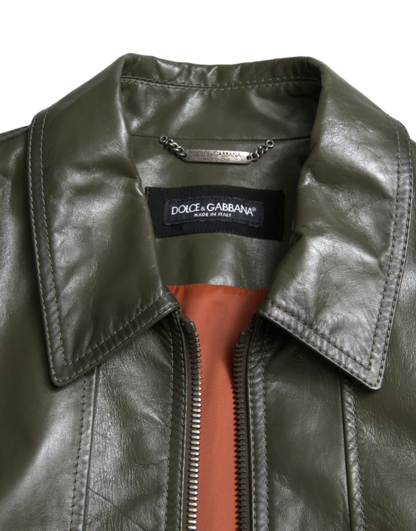 Chaqueta de motociclista de cuero Emerald Elegance