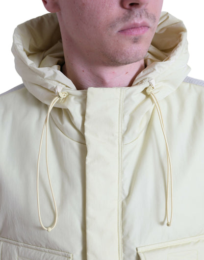 Chaqueta chaleco con capucha amarillo sol