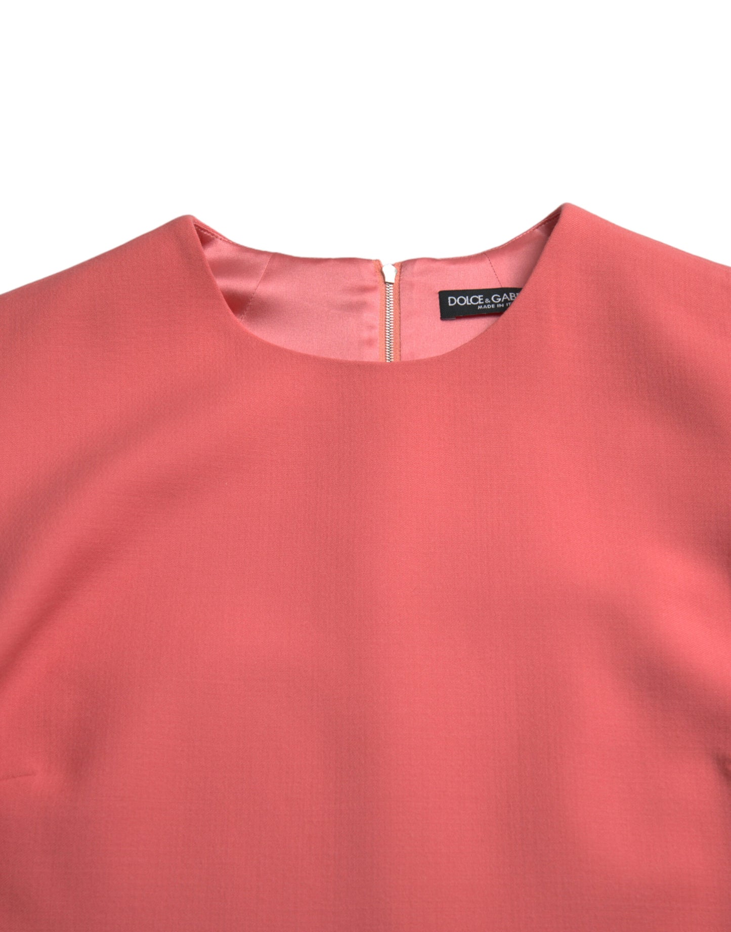 Vestido mini recto sin mangas rosa chic