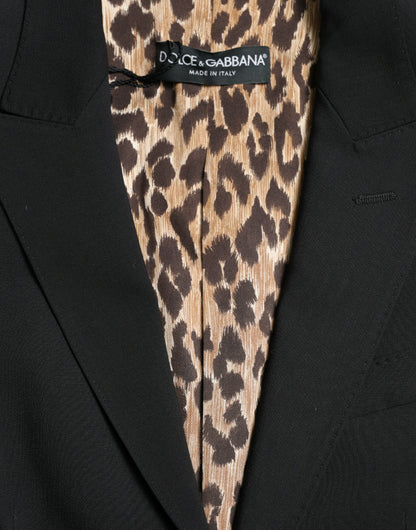 Blazer elegante de mezcla de lana con solapa de pico