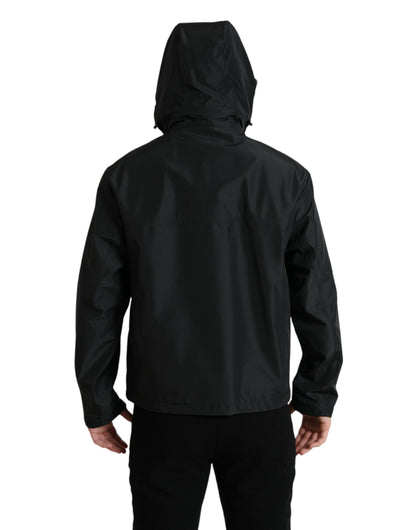 Chaqueta cortavientos negra elegante