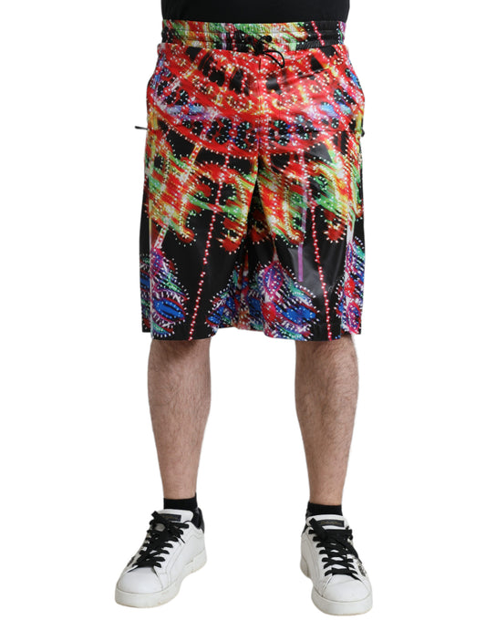 Bermudas elegantes con estampado de luminarias