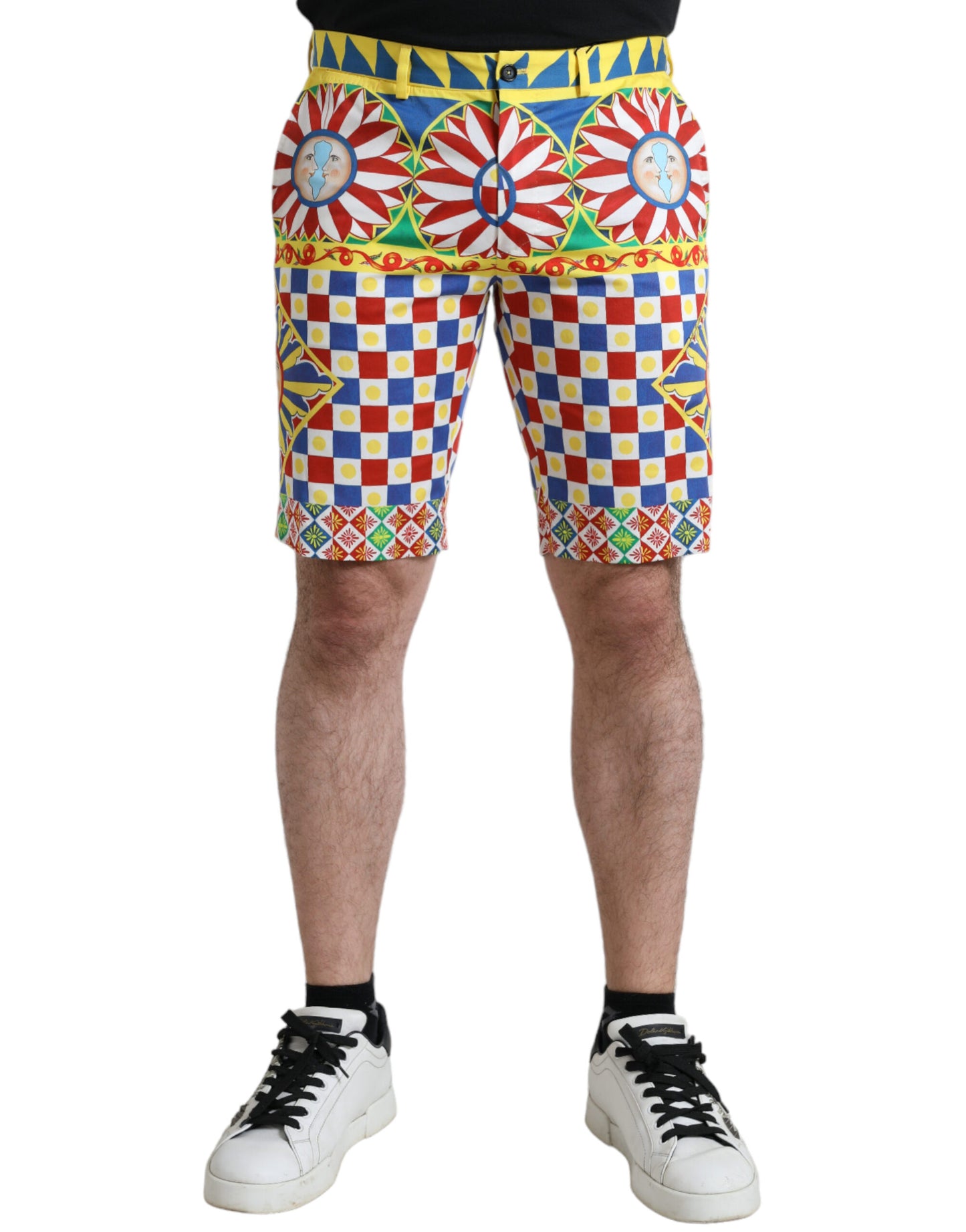 Bermudas con estampado multicolor