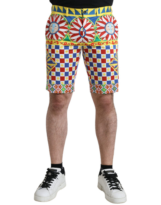 Bermudas con estampado multicolor