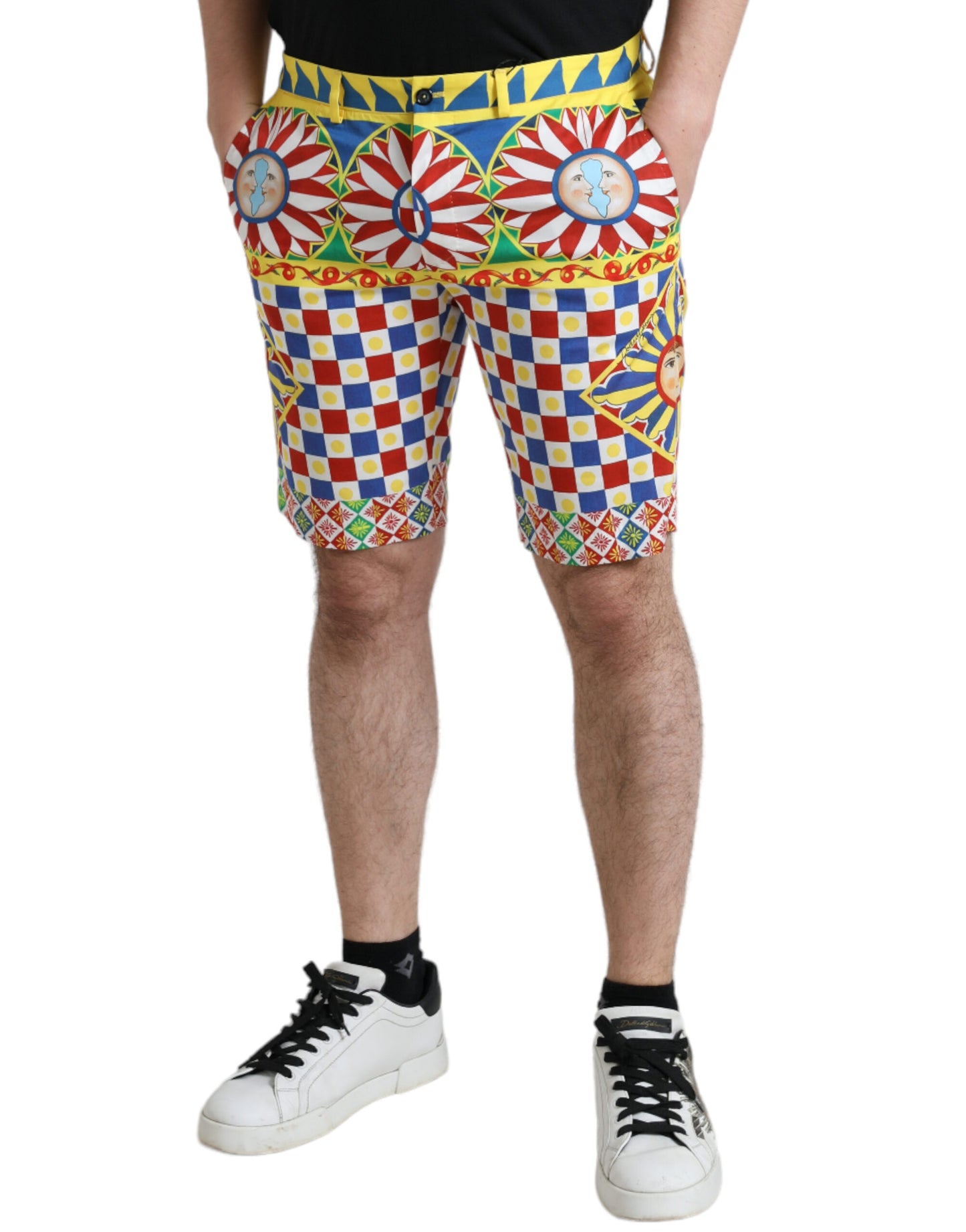 Bermudas con estampado multicolor