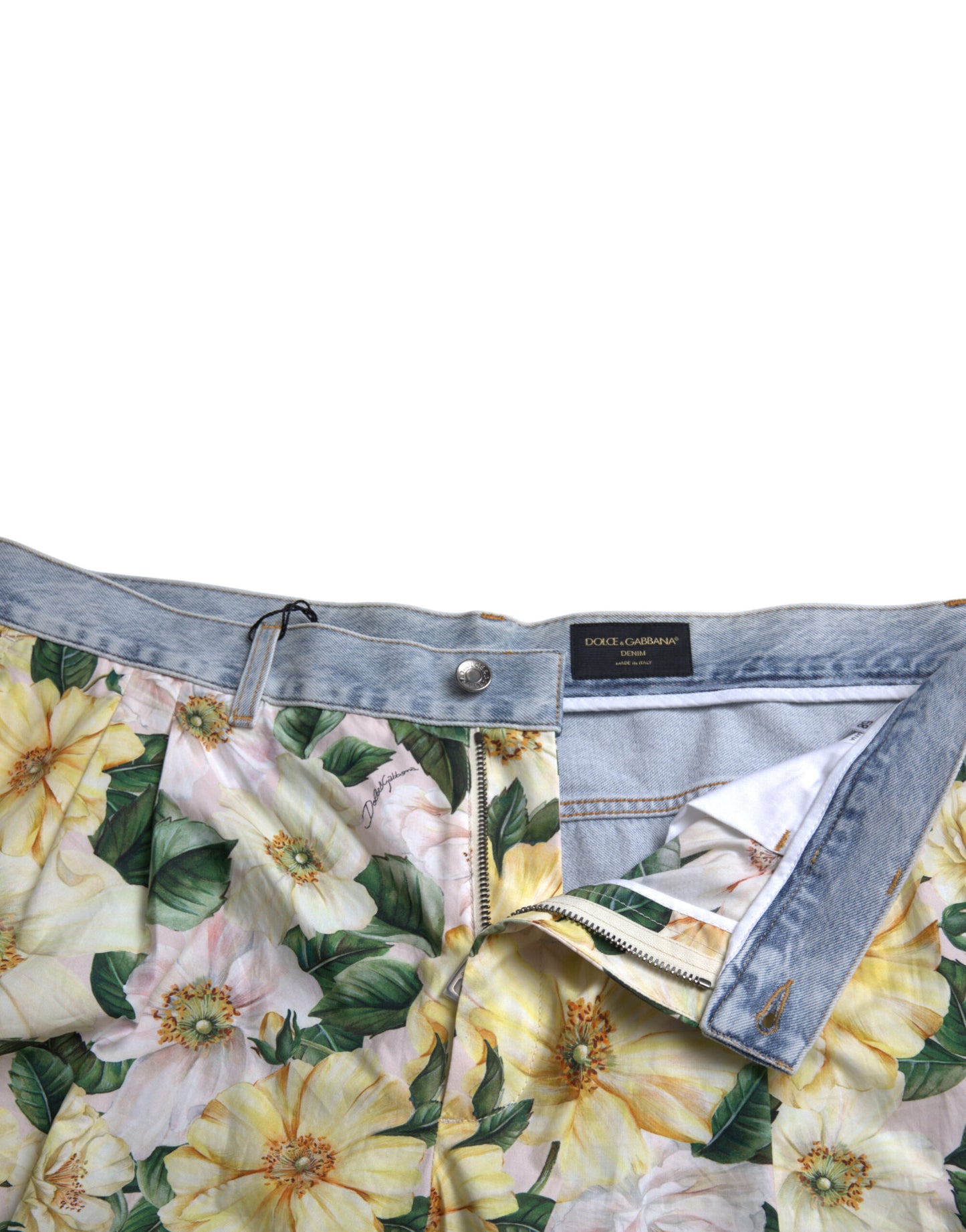 Bermudas de algodón con estampado floral multicolor