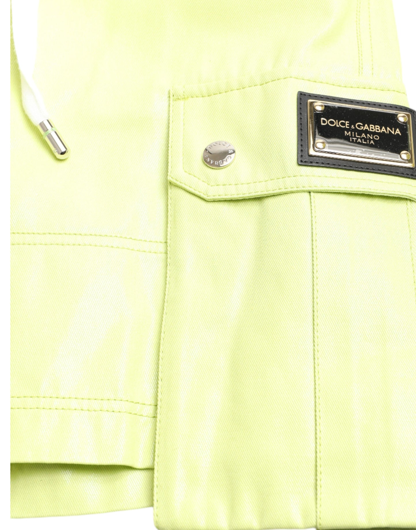 Bermudas elegantes de algodón verde claro
