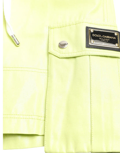 Bermudas elegantes de algodón verde claro