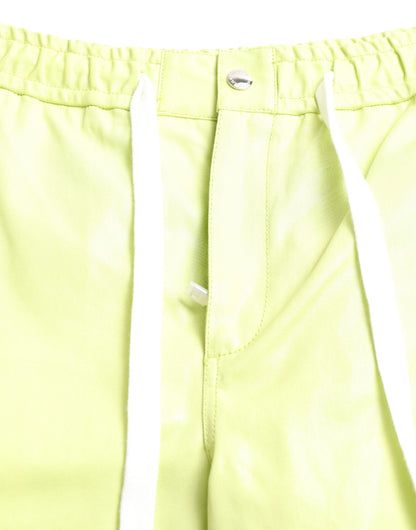 Bermudas elegantes de algodón verde claro