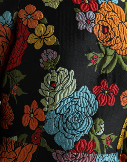 Elegante vestido tubo con bordado floral