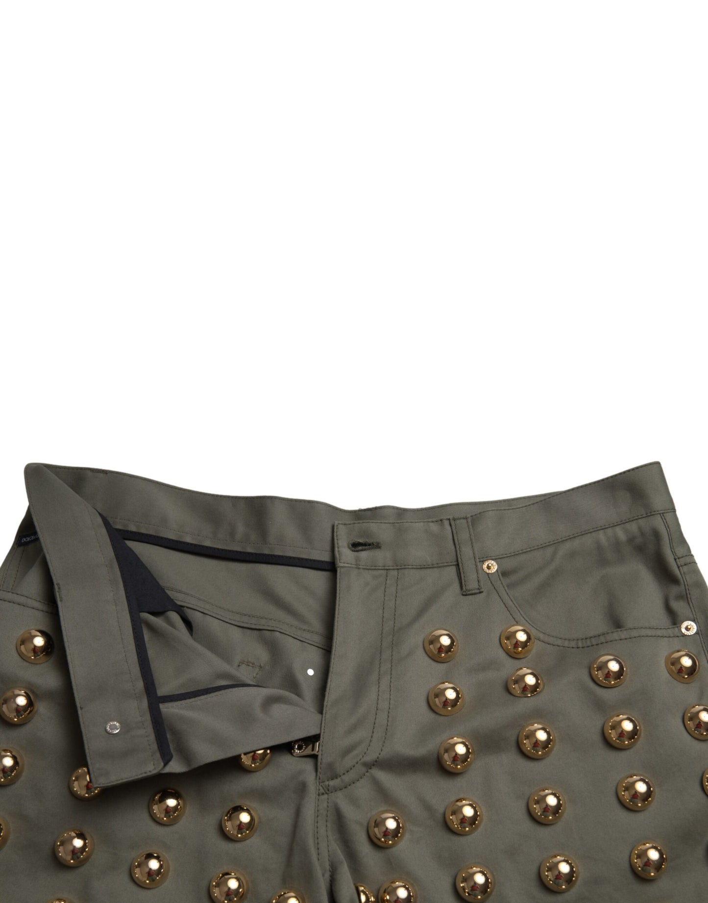 Pantalones cortos adornados de cintura alta color esmeralda