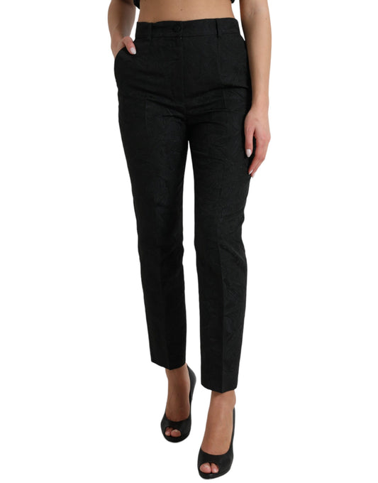 Pantalones elegantes de cintura alta y corte cónico