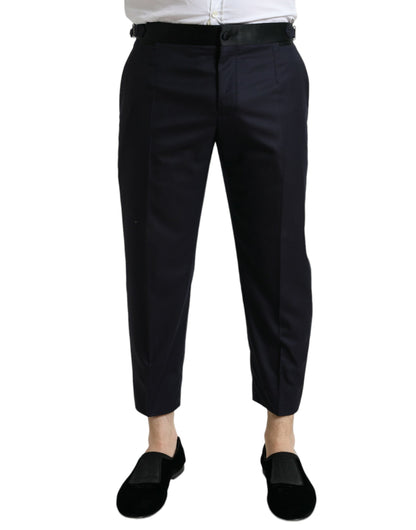 Elegante pantalón de vestir corto de mezcla de lana y seda