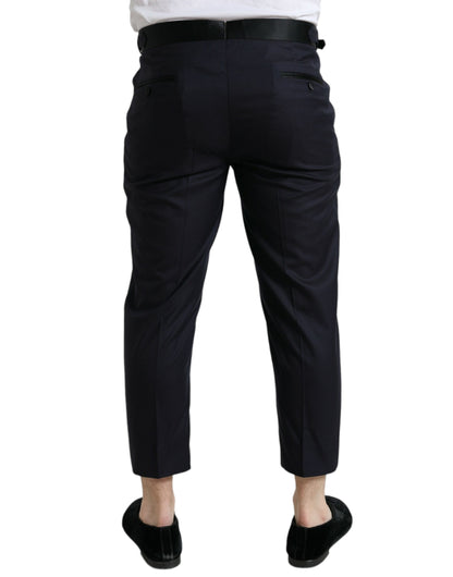 Elegante pantalón de vestir corto de mezcla de lana y seda