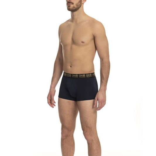 Calzoncillos tipo bóxer de algodón azul para hombre