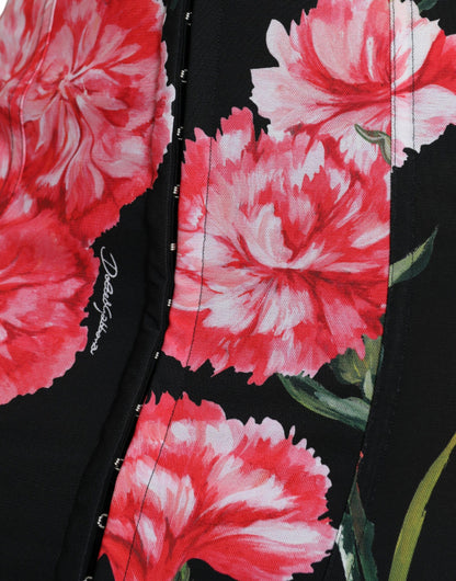 Falda lápiz de cintura alta con estampado floral