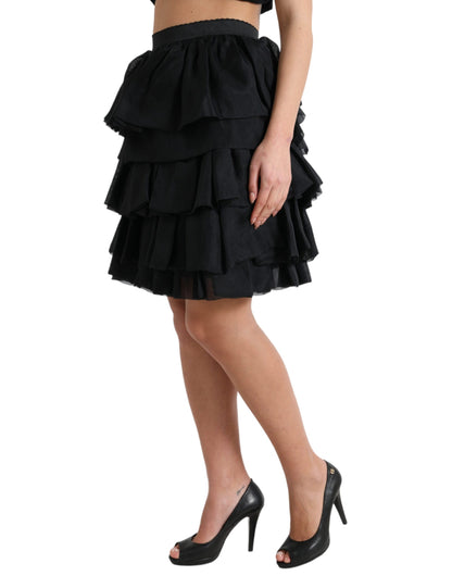 Elegante minifalda escalonada de corte A
