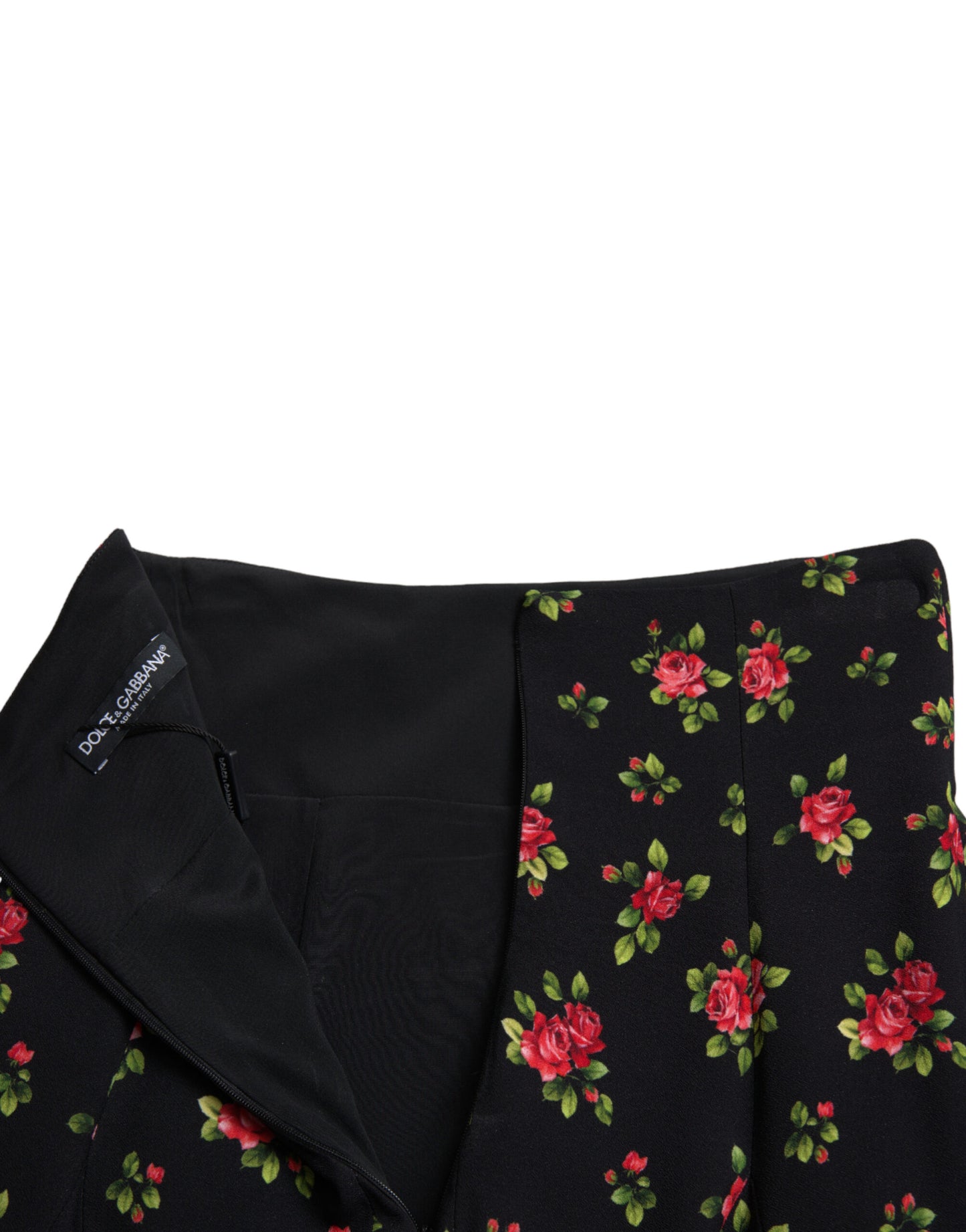 Minifalda floral de corte A con cintura alta
