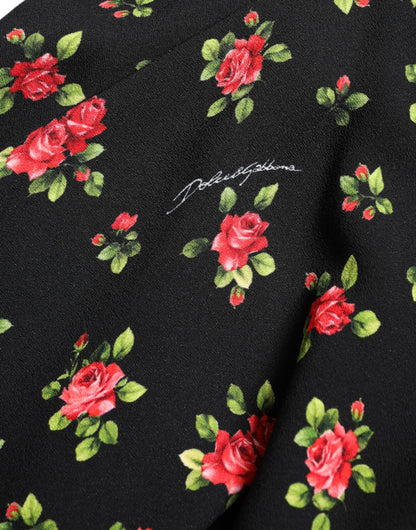 Minifalda floral de corte A con cintura alta