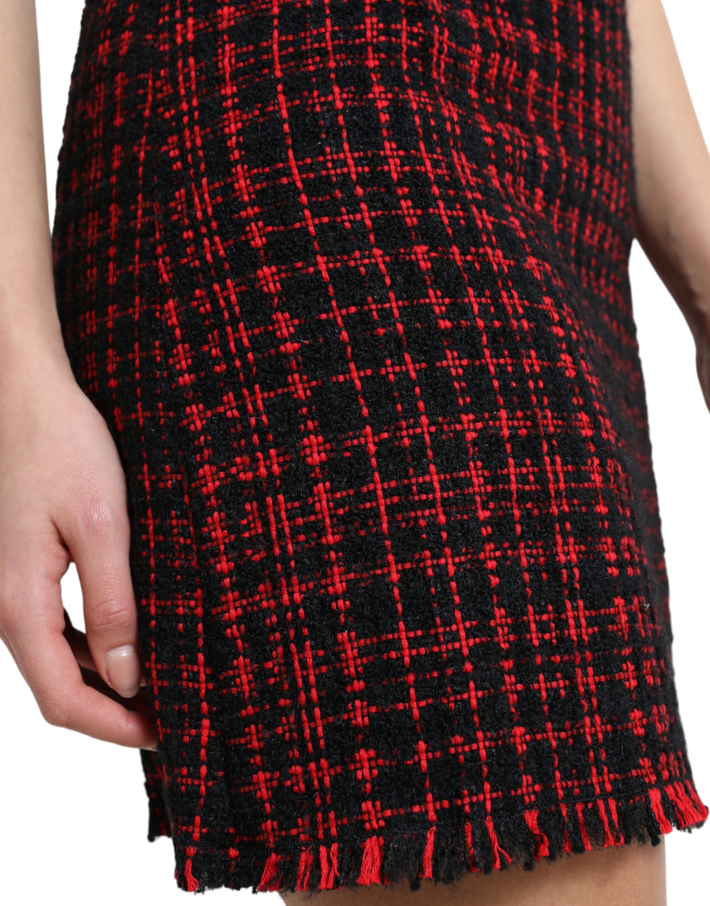 Minifalda tentadora de cintura alta con estampado de tartán