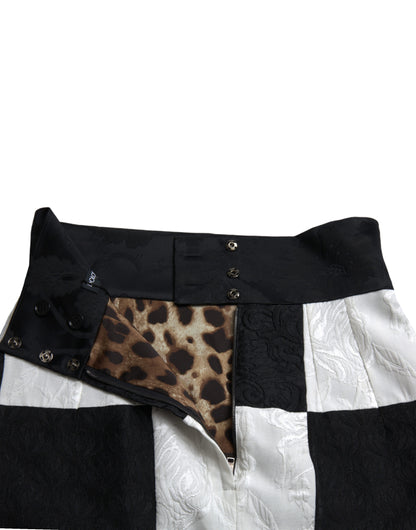Minifalda elegante de cintura alta con estampado floral