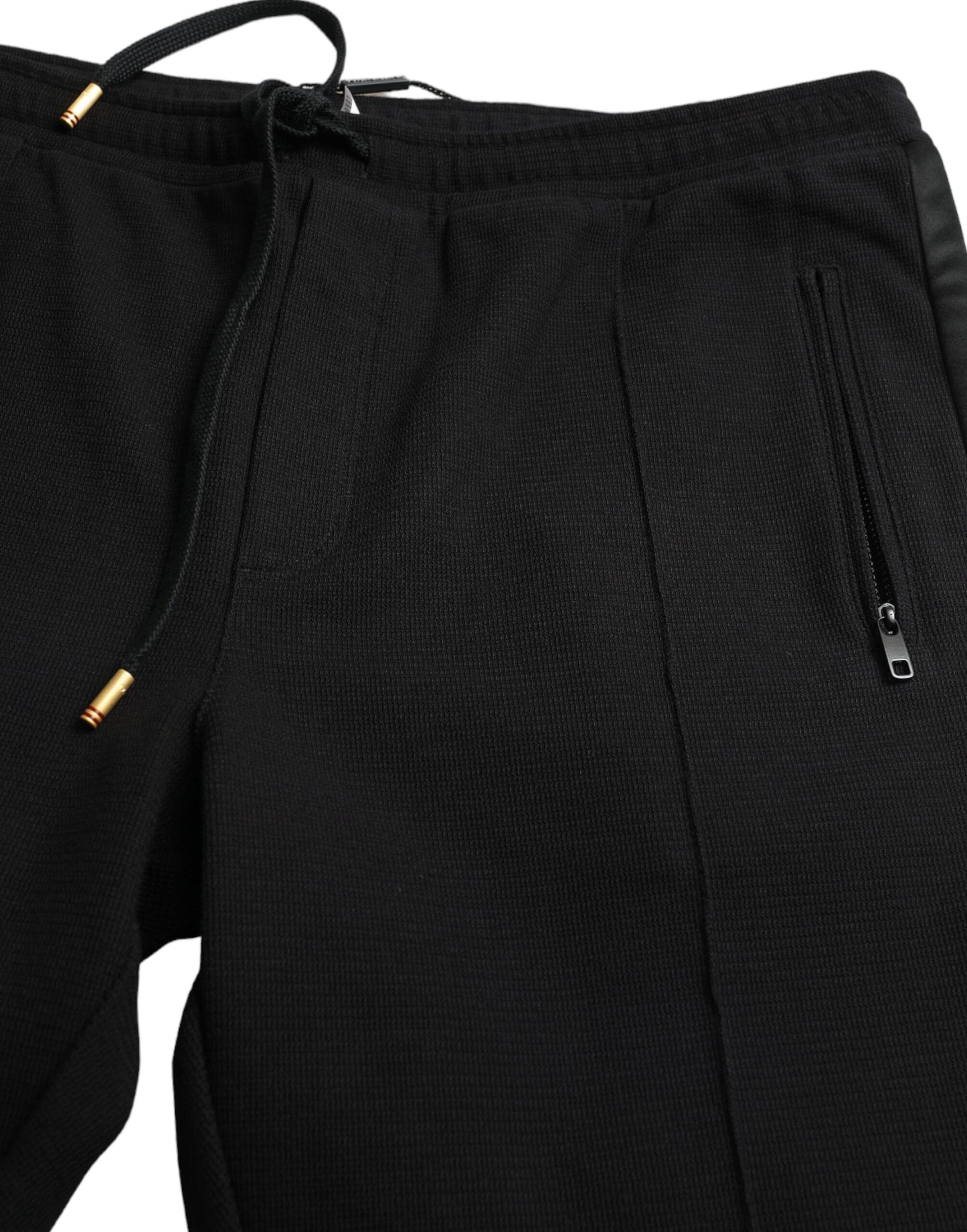 Pantalones deportivos elegantes de mezcla de algodón negro