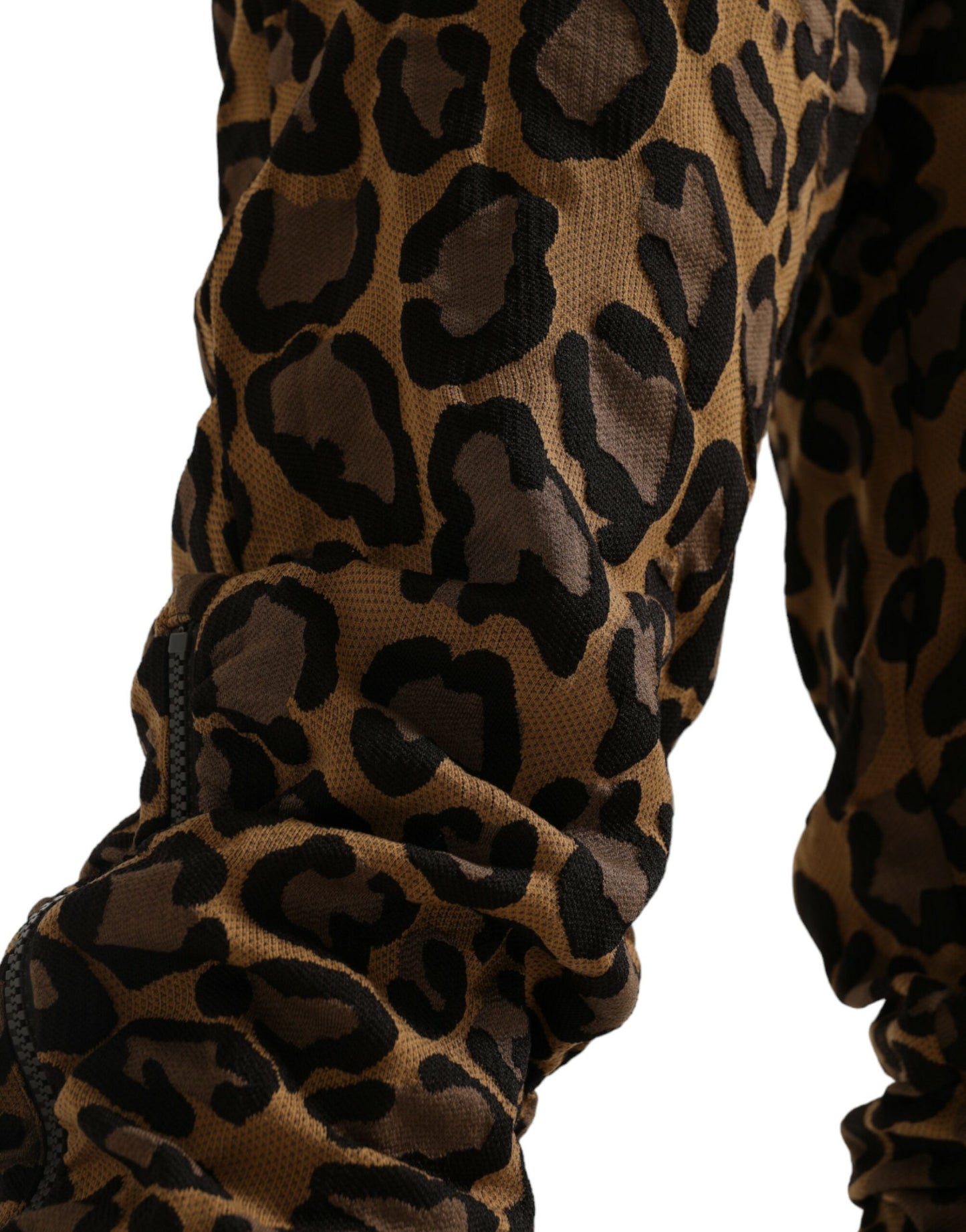 Pantalones deportivos elegantes con estampado de leopardo